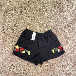 PACSUN navy blue shorts with floral!
